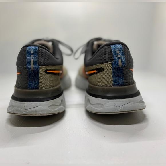 Men’s Nike React Infinity Run Flyknit 2 Light Bone/Sport Spice/Iron size 11 - Picture 6 of 10